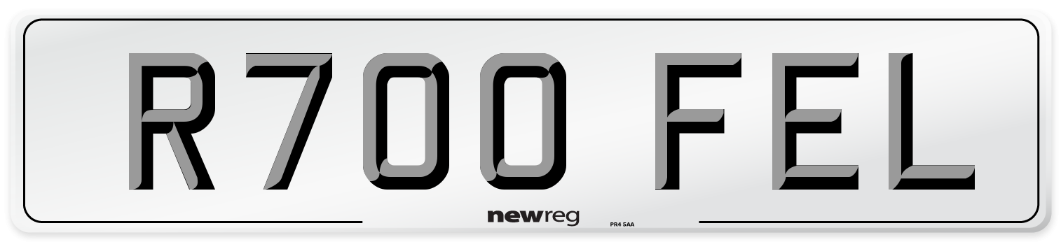 R700 FEL Number Plate from New Reg